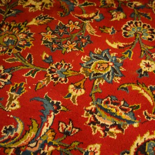 Traditional Persian Carpet with Ornate Floral Design