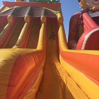 Giant Inflatable Slide at Outdoor Festival