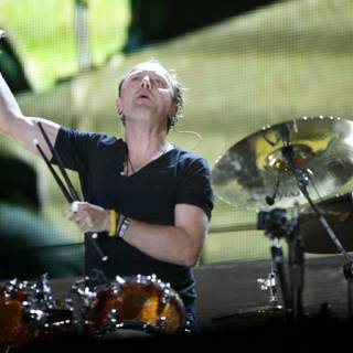 Lars Ulrich's electrifying drum performance at the Big Four Festival