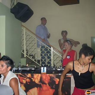 DJ Entertains Crowd at Night Club