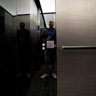 elevator in modern commercial or residential building