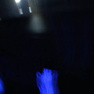 Blue Flare in the Night Club
