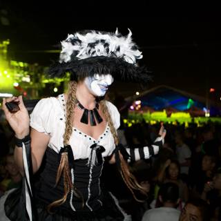 Costumed Woman Rocks the Concert