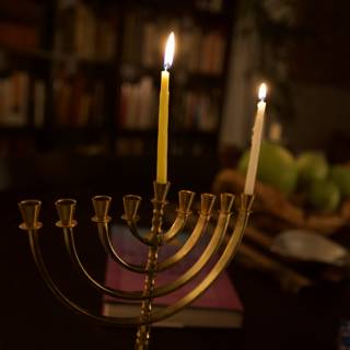 Glowing Hanukkah Menorah