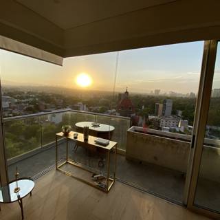 Sunset View from Balcony in Miguel Hidalgo Penthouse