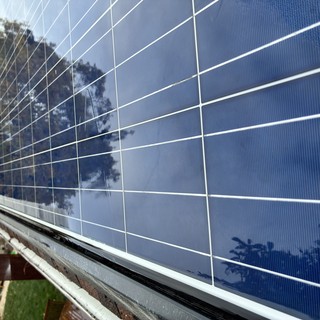 Residential Solar Panel Array Installation on Rooftop