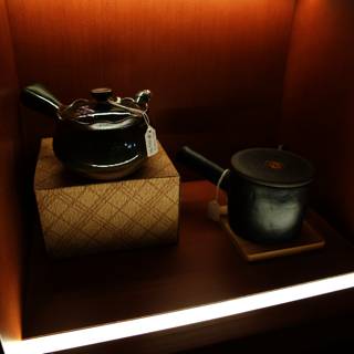 Elegant Tea Set Display in San Francisco's Japan Center Malls