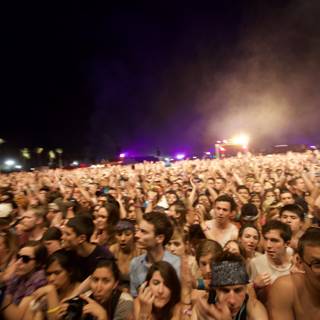 Coachella Crowd Under the Night Sky