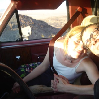 Couple Shares Tender Moment in Vintage Desert Truck