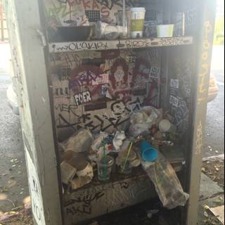 Trash Can gets a Graffiti Makeover