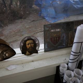 Painting of Jesus on Church Window
