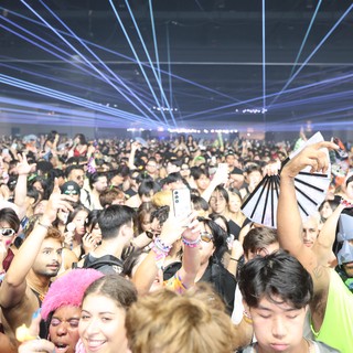 Massive EDM Crowd Erupts Under Laser Light Show
