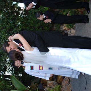 First Kiss at Outdoor Wedding Ceremony 2006