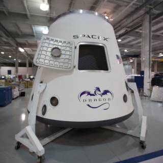 SpaceX Dragon Capsule in Warehouse