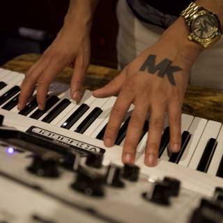 Tattooed Keyboard Player