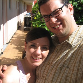 Dave and Penelope Smiling Together at Resort