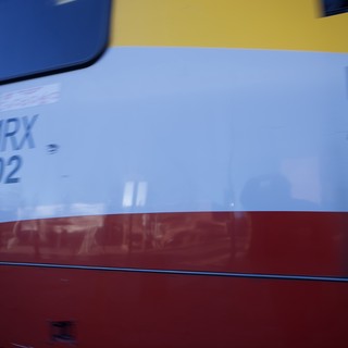 Vintage Railroad Car Detail at Sunset