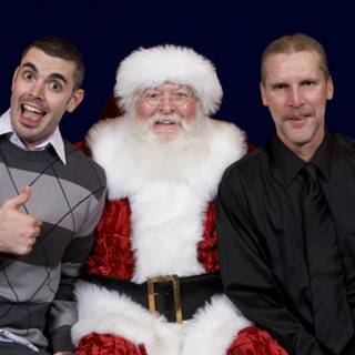 Three Men and Santa Claus