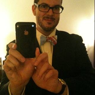 Selfie in Bow Tie and Glasses