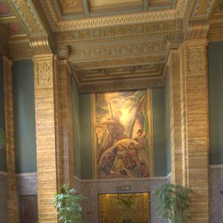 The Grand Lobby with a Stunning Painting