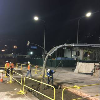 Nighttime Construction Work in Los Angeles