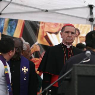 Bishop Mahony addresses an audience in 2006