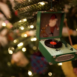 Vintage Record Player Christmas Tree Ornament