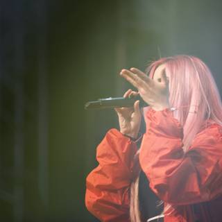 Pink-haired Performer Takes the Stage
