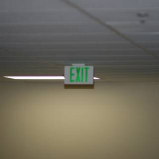 Green Exit Sign in Architecture