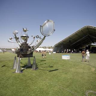 Metal Monument on Coachella Field