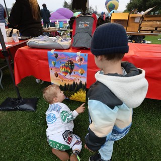 Young Children Discover Hot Air Balloon Festival Poster