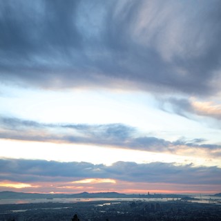 Dramatic Sunset Over San Francisco Bay from Chabot