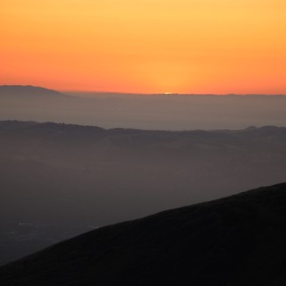 Golden Hour Dissolves Beyond Layered California Ridgelines