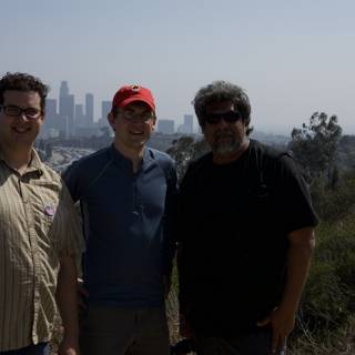 Three Men Enjoying the Cityscape