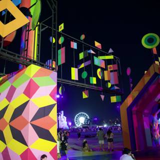 Geometric Play: A Colorful Night at Coachella 2024