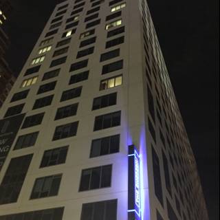 Blue Skyscraper Lights
