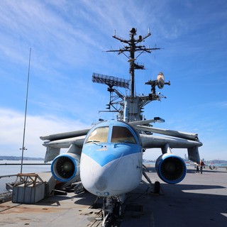 Grumman S-2 Tracker Aircraft on USS Hornet Flight Deck