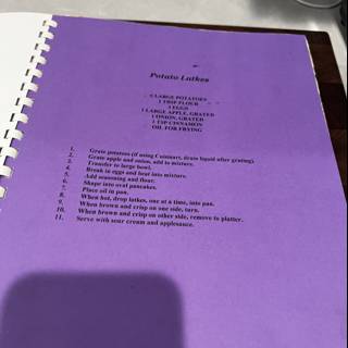 Purple Recipe Notebook
