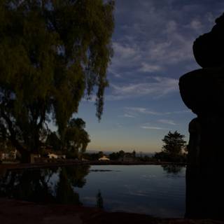 Dusk at the Willow Fountain