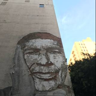 Mural of a Man on a Los Angeles Building