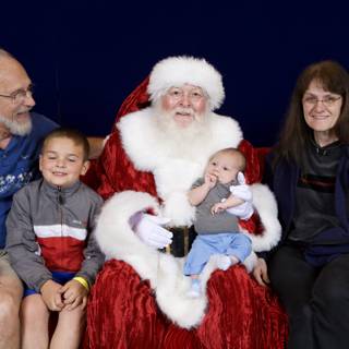 Santa Claus with Smiling Family