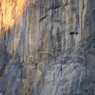 El Capitan's Granite Face at Golden Hour