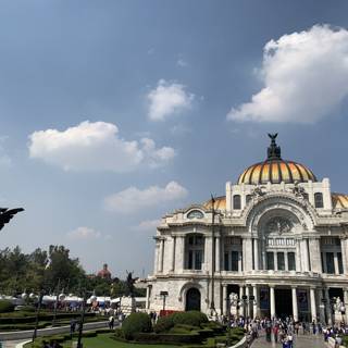 Majestic Palace of Fine Arts in Mexico City