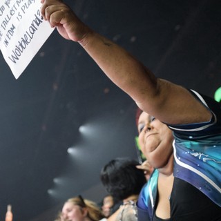 Fan Holds Cheeky Sign at Wobbleland EDM Festival
