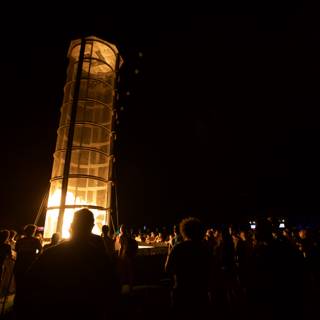 Nighttime Vigil around the Fire