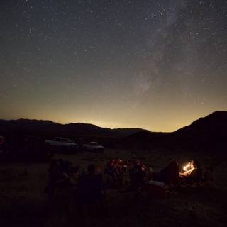 Campfire under the Starry Sky