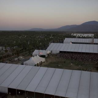 An Aerial View of Coachella's Massive White Tent