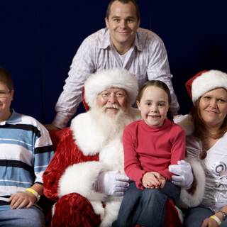Smiling faces with Santa