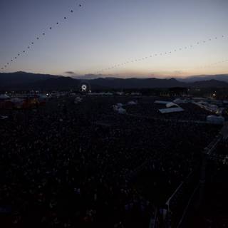 Coachella Crowd Silhouettes at Sunset