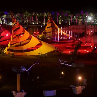 Circus-inspired Tent Glows in the Night
